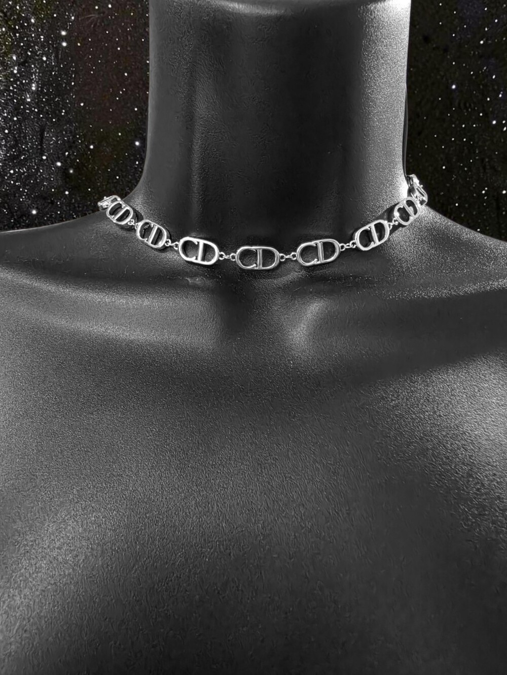 Silver Icon Link Chain Necklace